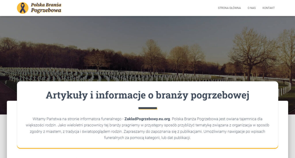 Polska Branża Pogrzebowa - banner